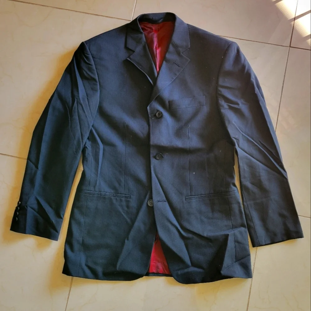 Haggar Black pinstripe Blazer 38R